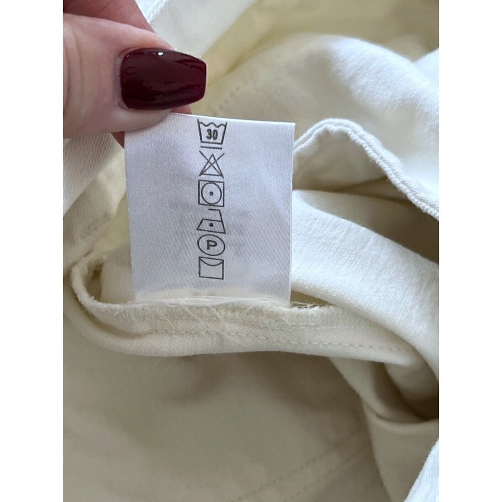 Farm Rio Women's Sz XS Off White (Natural) High Waisted Wide Leg Denim Jeans - Picture 7 of 9